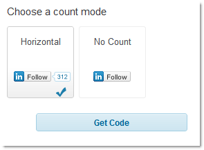 LinkedIn Follow Company Button