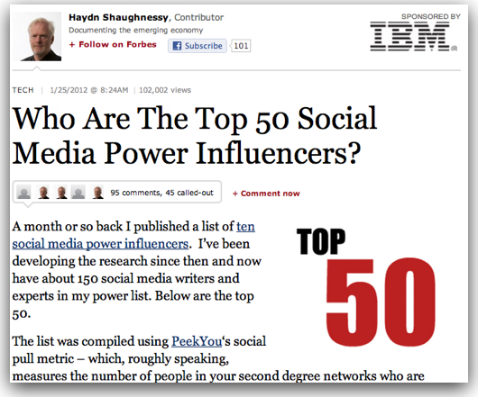 forbes top 50 social media influencers